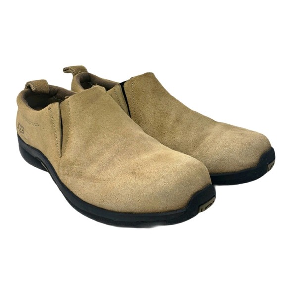 UGG Shoes - UGG tan suede shearling lined Slip-on loafers